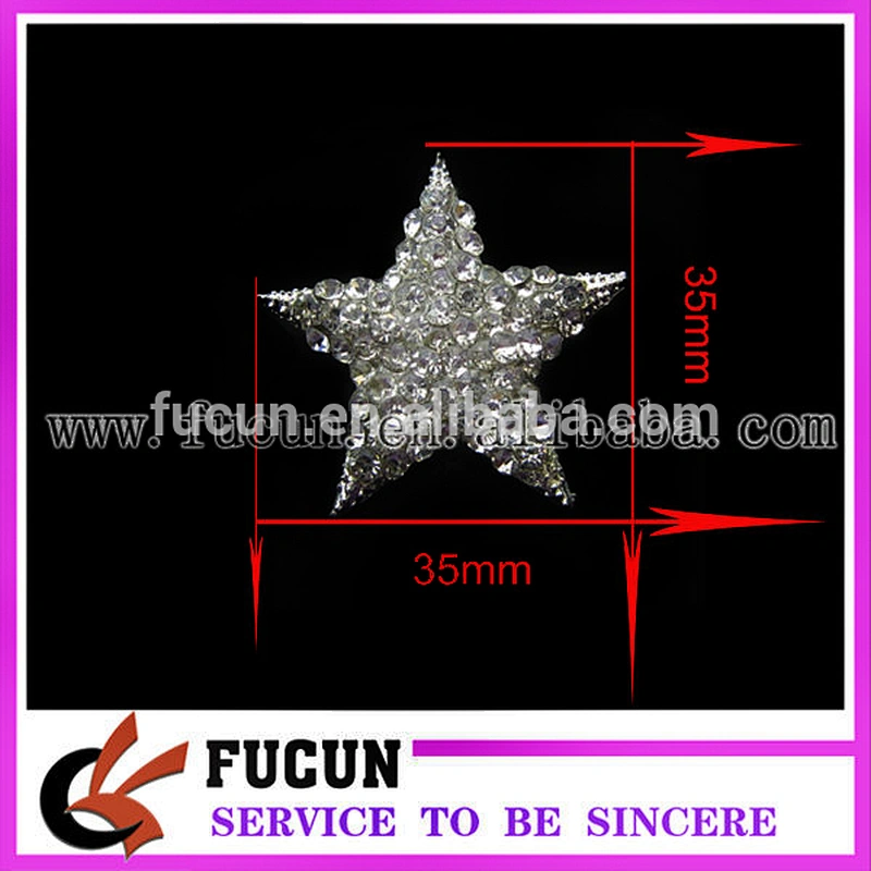 30*30mm little rhinestone star brooch for decoration