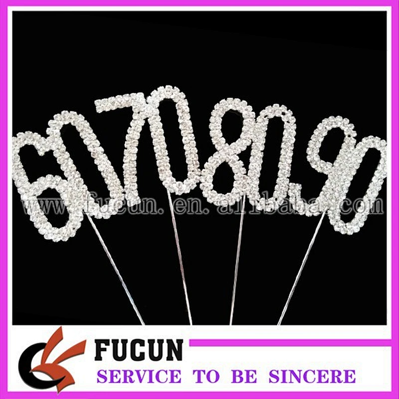 wholesale rhinestone number 21 cake topper birthday anniversary cake topper