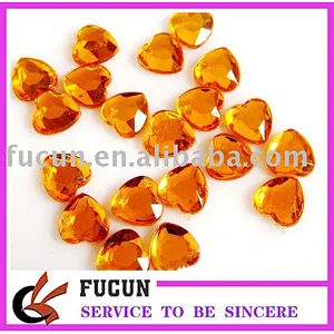 sew on heart shape flat back acrylic rhinestone