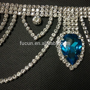 wholesale crystal hang rhinestone connector for bikini