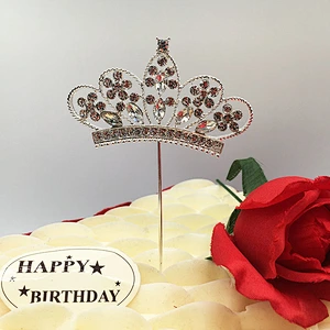 new product ideas 2019 silver plating crown tiara style rhinestone cake topper wholesale