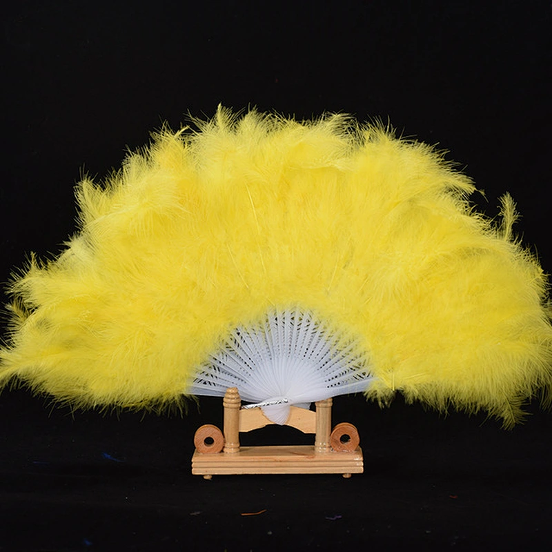 wholesale New Costume colorful ostrich feather fan for Wedding Occasion