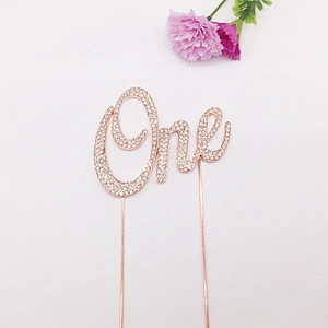 Only clear one love wedding crystal the one rhinestone cake topper for birthday cake