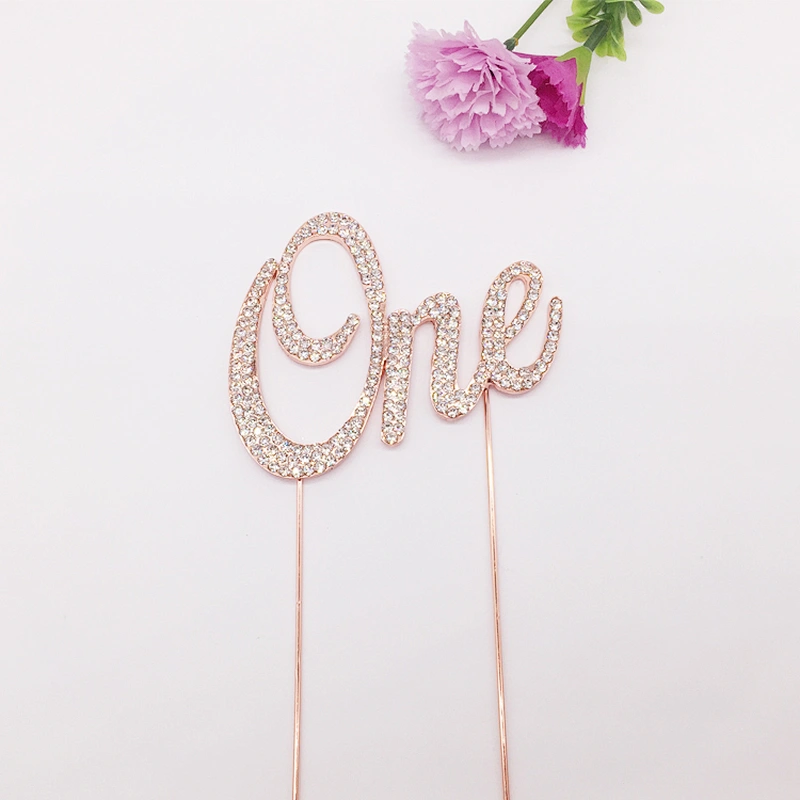 Only clear one love wedding crystal the one rhinestone cake topper for birthday cake