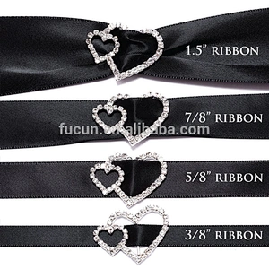 25*26mm heart Pearl rhinestone slider buckles Embellishment