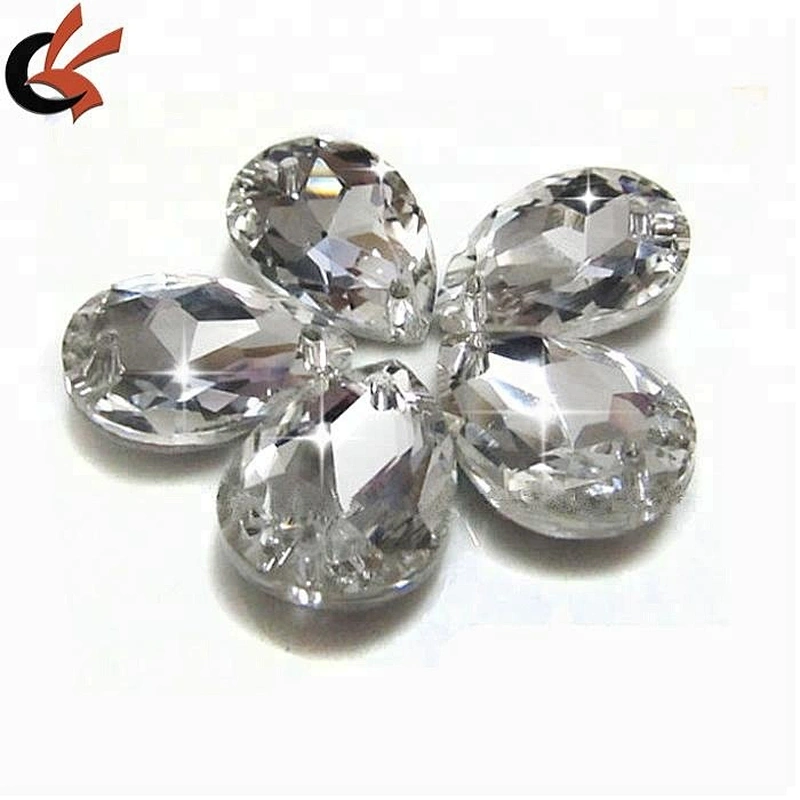 point back drop crystal without hole or without hole