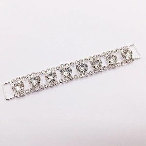 Wholesale Fashion Decorative Crystal Clear Competition Bikini Rhinestone Connector