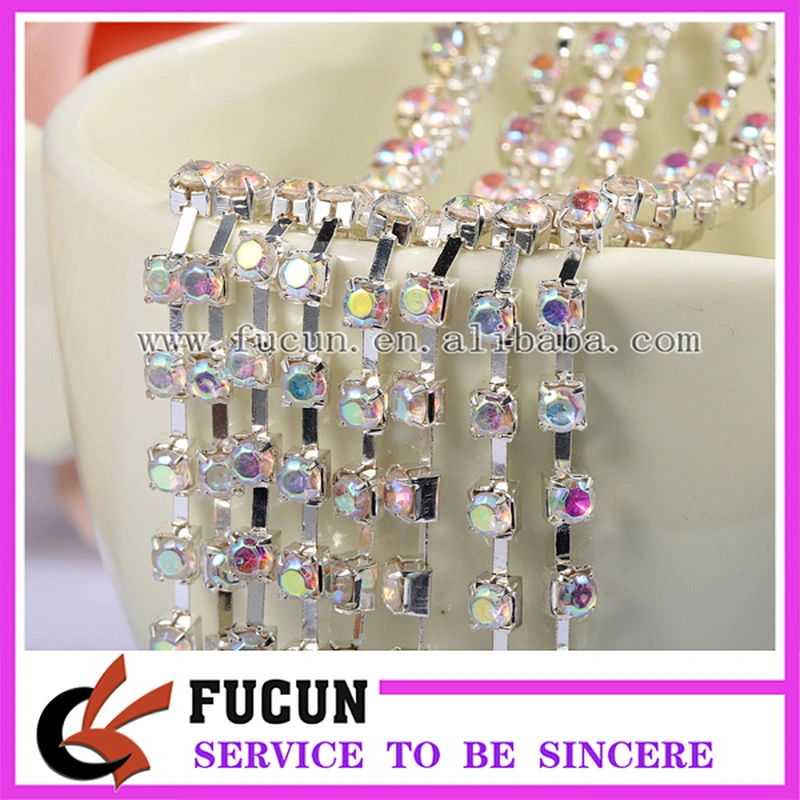hot sale strass roll rhinestone loose cup chain rhinestone ab crystal roll chain