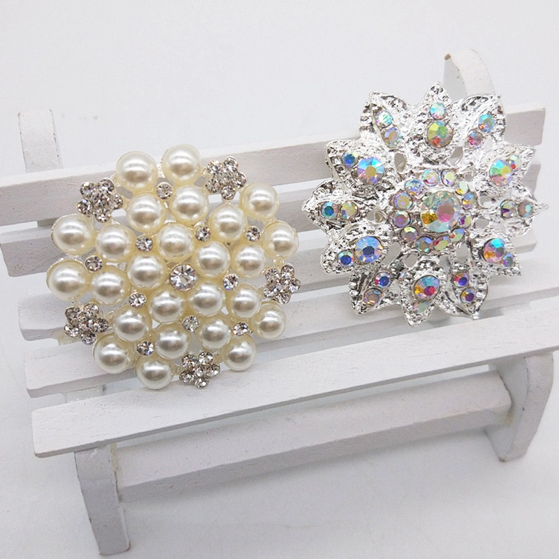 New wholesale ivory pearl crystal rhinestone shoe clip