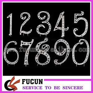 Silver Rhinestone 16th Decoration Sweet Sixteen 16 Birthday Number Cake Topper