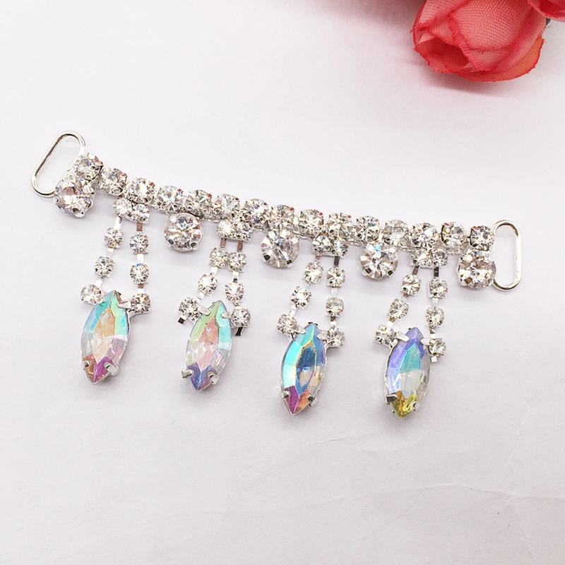 Fashion Women AB Chain Rhinestone Bikini Connector For Swimwear Accessories Decoration