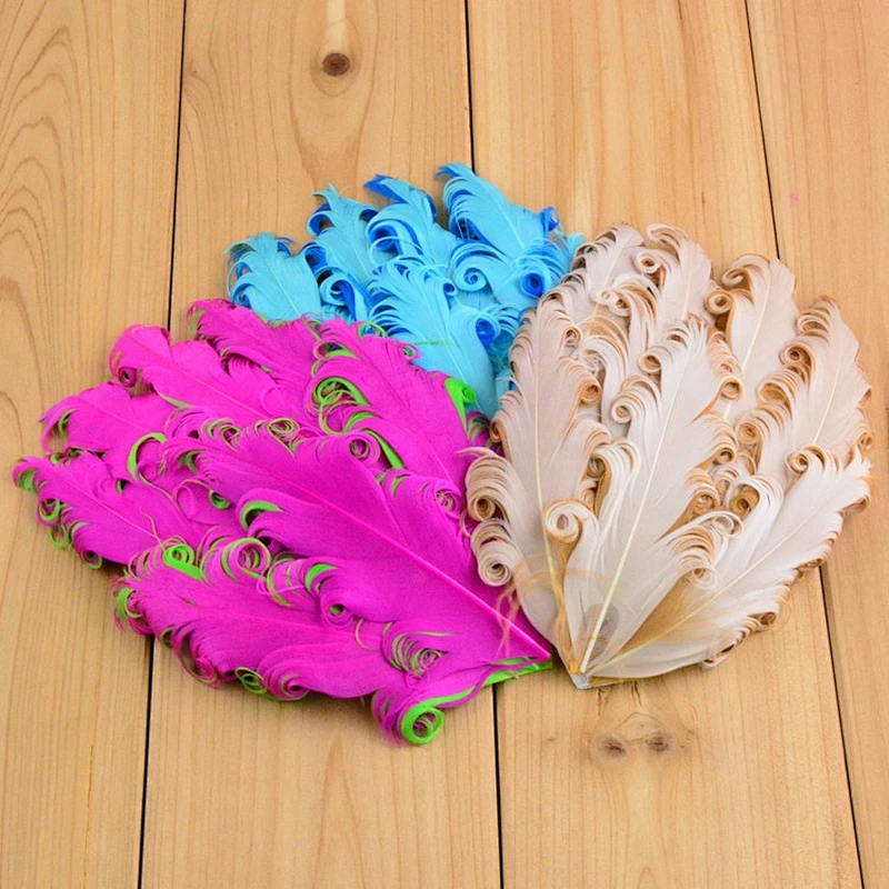 2019 hair accessories curly goose feather pads for  kids