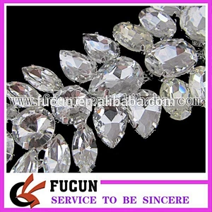 crystal rhinestone applique rhinestone wedding motif for sash or headband rhinestone lace trim