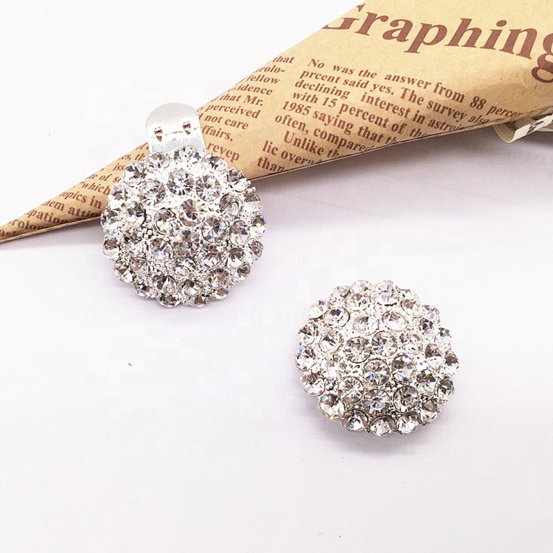 wholesale metal material shoe clip accessories rhinestone round arch shoe buckle style for shoes