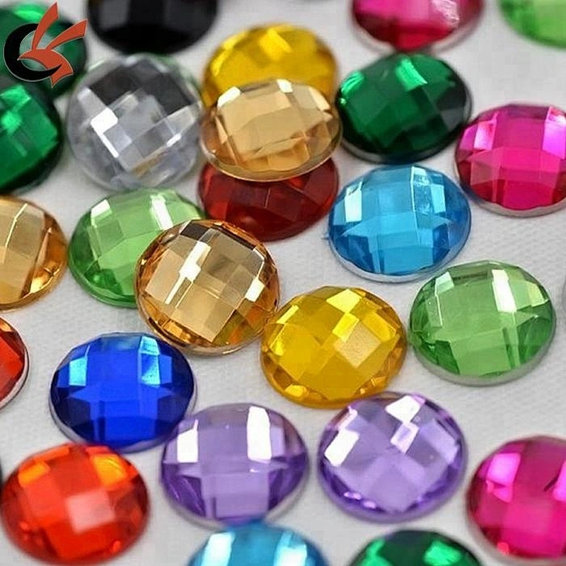 Custom Round Sew On Assorted color Loose Acrylic Rhinestone