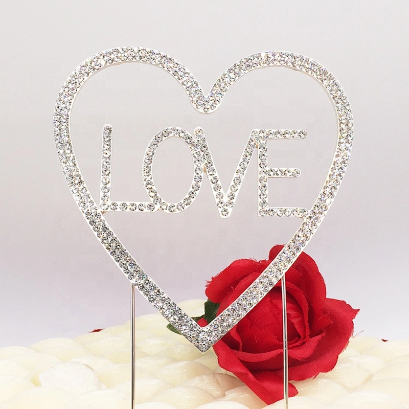 new products decorative cake accessory wedding love and heart shaped cake topper
