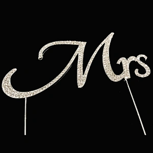 Wedding Favors Mr & Mrs Rhinestone Crystal Cake Topper