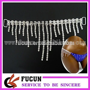Swag Droop Rhinestone Bikini Side Pieces Connectors for bikini Competition suit