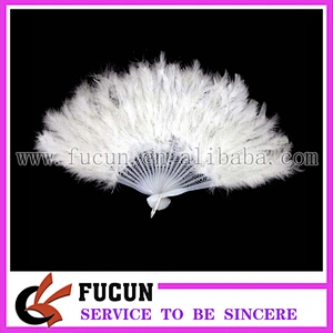 Soft Fluffy Lady Burlesque Wedding Hand Fancy Dress Costume Dance Feather Fan