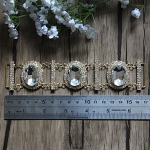 High quality Fashion bikini metal accessories crystal rhinestone bikini connectors