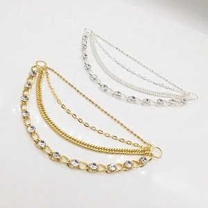 NEW Fashion Style Droop Silver Metal Jewelry Stainless Alloy Rhinestone Bikini Connector