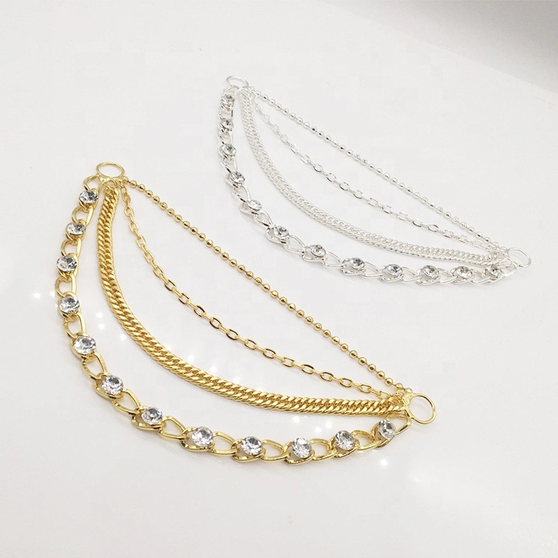 NEW Fashion Style Droop Silver Metal Jewelry Stainless Alloy Rhinestone Bikini Connector