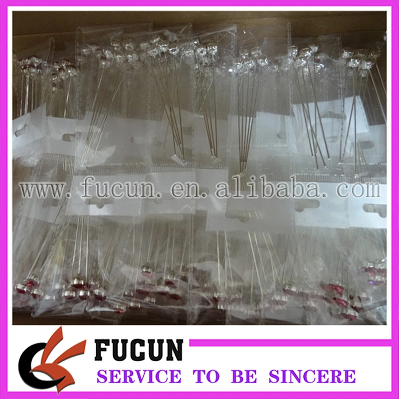 8MM,10MM Rhinestone Wedding Reception Party Bouquet Cake Pins 100 Piece Floral Picks