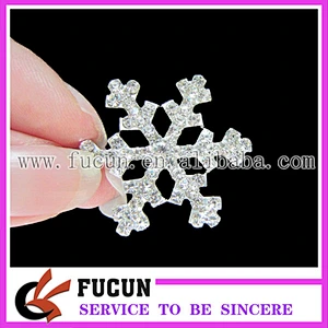 Customized rhinestone snowflake buckles embellishment for wedding invitations