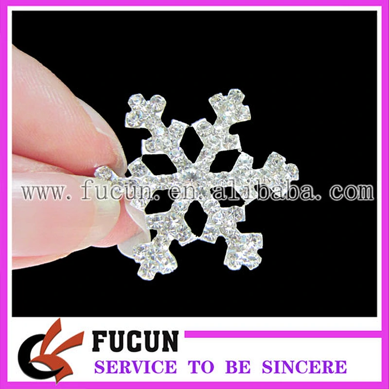 Customized rhinestone snowflake buckles embellishment for wedding invitations
