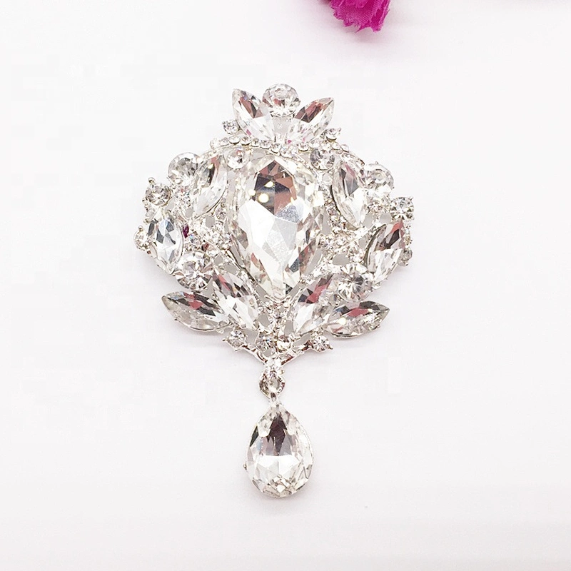 Crystal Rhinestone Pamelas Wedding Headdresses Brooch for Wedding Invitation