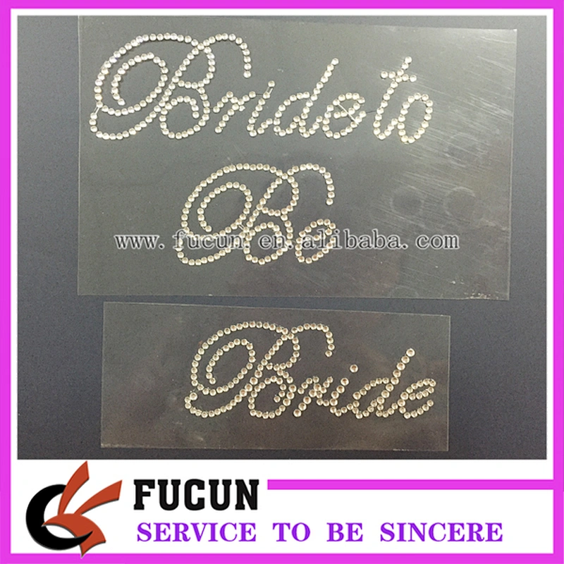 Customized wedding clear rhinestone bridal sticker