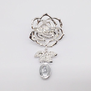 New Arrival Promotion Rose Shape Women Flower Brooch Pin