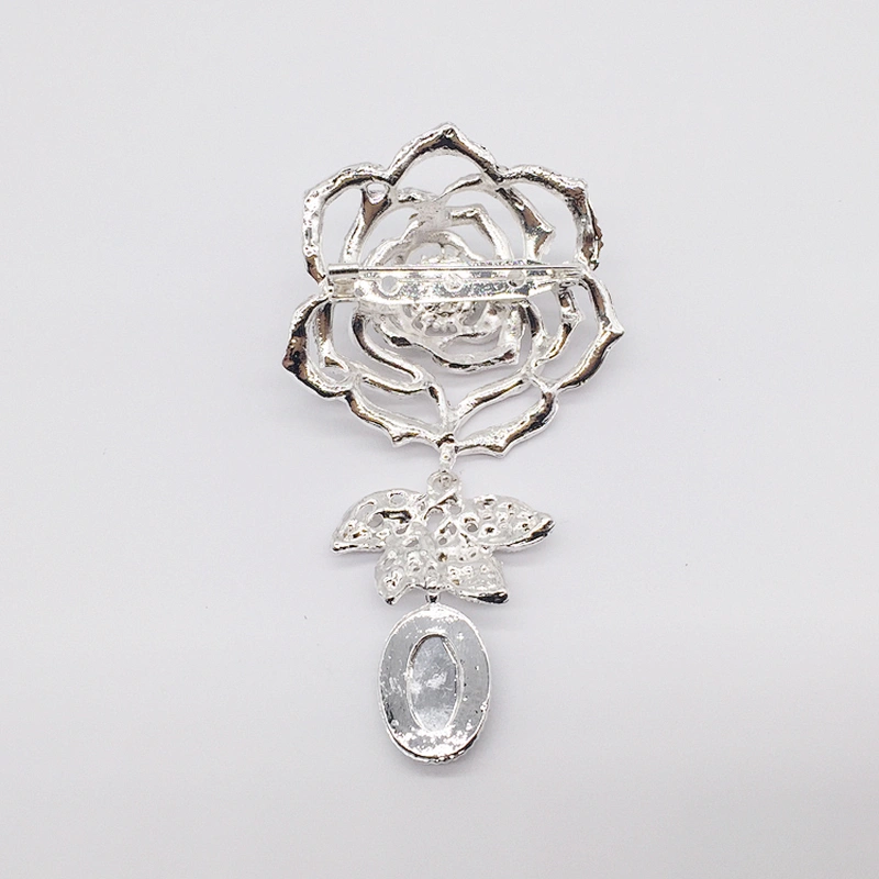 New Arrival Promotion Rose Shape Women Flower Brooch Pin