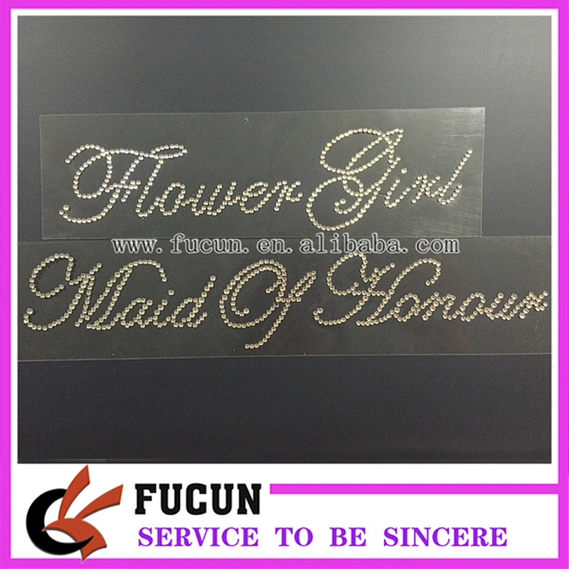 Customized wedding clear rhinestone bridal sticker