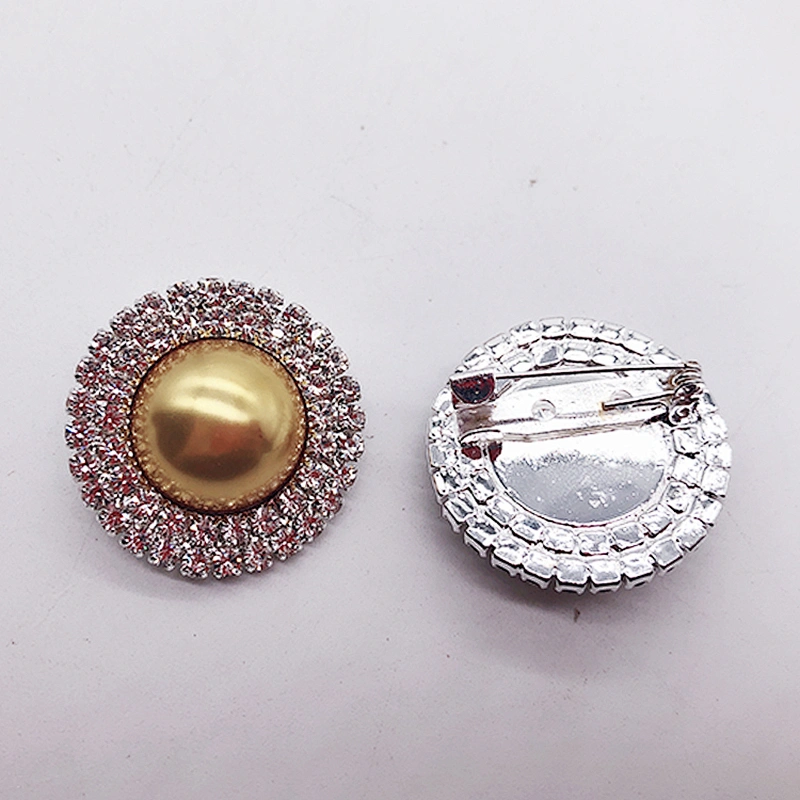 wholesale fashion cheap small rhinestone pearl brooch for wedding invitation decors