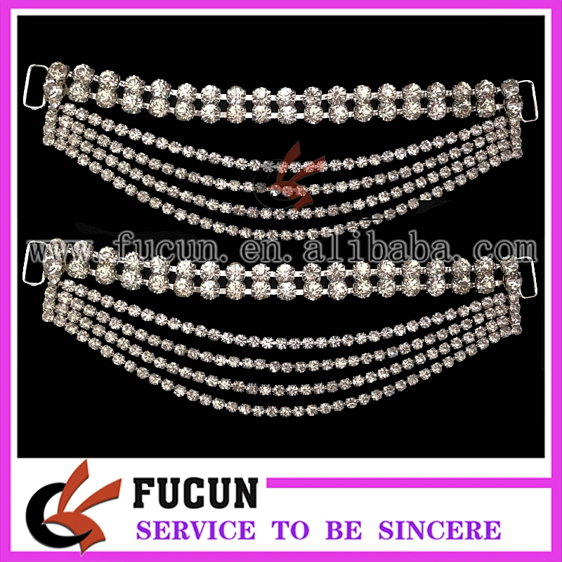 Rhinestone Bikini Connector/ Buckles For Swimming Wear Suits