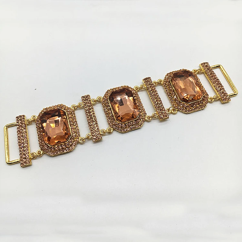 2018 top sale series Jewelry Glass Rhinestone Bikini Buckle/Bikini Connector For Swimsuit Decorations