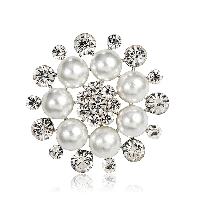 Faux Pearl Flower Embellishments Flatback Pearl Buttons for Wedding Party Home Decoration and DIY Crafts