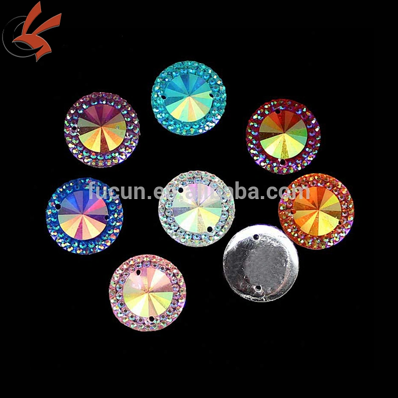 Sparkly Glitter Flatback Round 12mm Faux Resin Stones