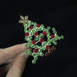 Fashion Decorative Blingbling Jewelry Christmas Tree Napkin Ring for Christmas