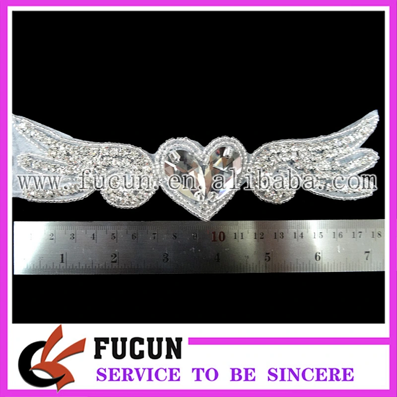 Wedding Rhinestones Applique Trimming/Bridal Sash Embroidery Designs for women dresses