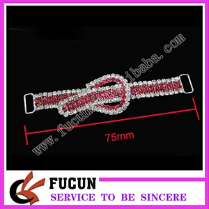 Crystal Rhinestone Bikini Connector Buckle Metal Chain For Swimwmming Wear