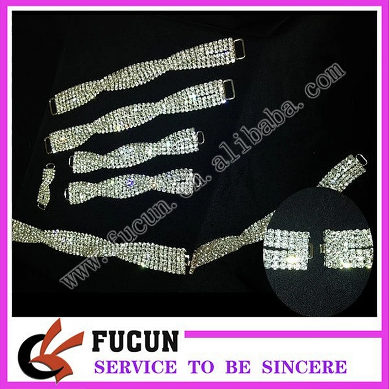 NEW NPC 2 piece Twist Rhinestone Bikini Back Connector for Diy bikini Contest Suit