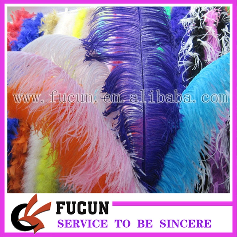 colorful ostrich feather for wedding decoration