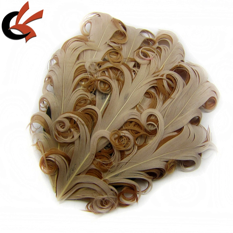 Best Sale Beautiful colors Hair Decoration Curly Goose Feather Pad