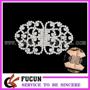 rhinestone pair buckles for wedding silk box