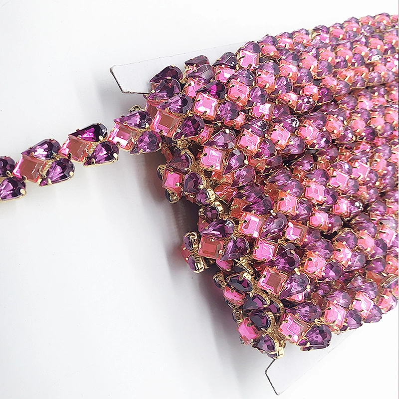 Rhinestone Chain Garment Accessories trimming 10yards/roll crystal Rhinestone Chain