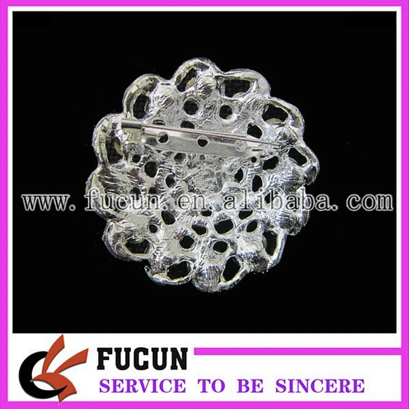 bulk pearl rhinestone flower brooch for wedding decoration