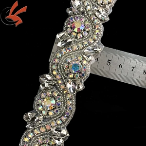 Wedding Accessories Rhinestone Crystal bridal sash bridal Belt applique