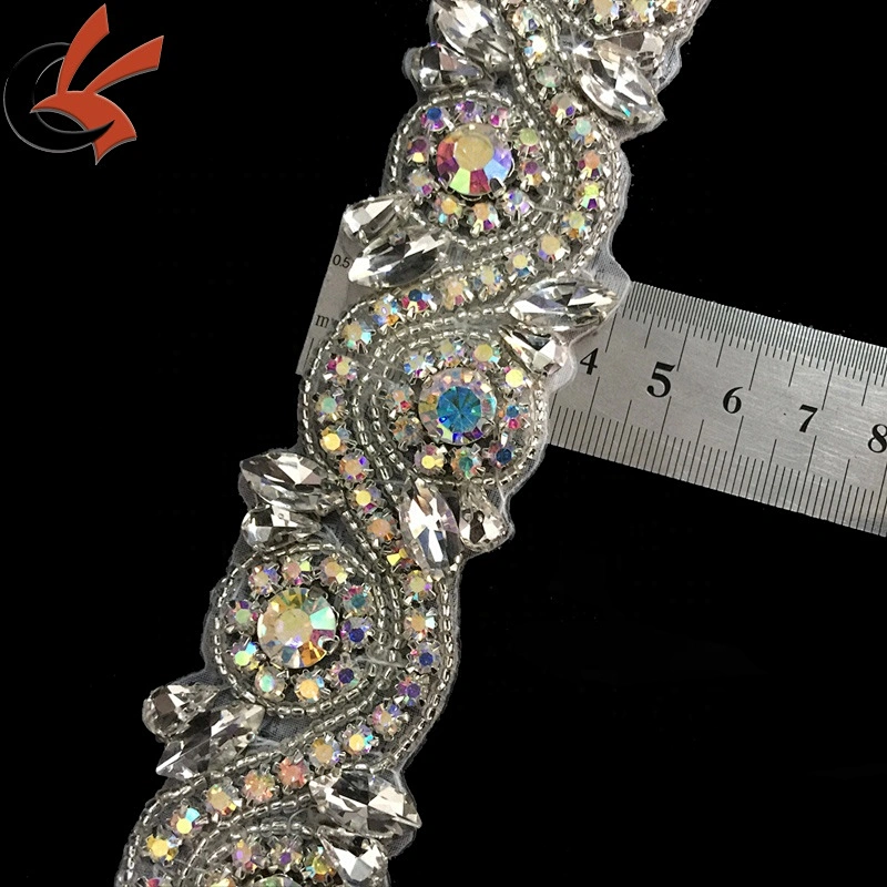 Wedding Accessories Rhinestone Crystal bridal sash bridal Belt applique